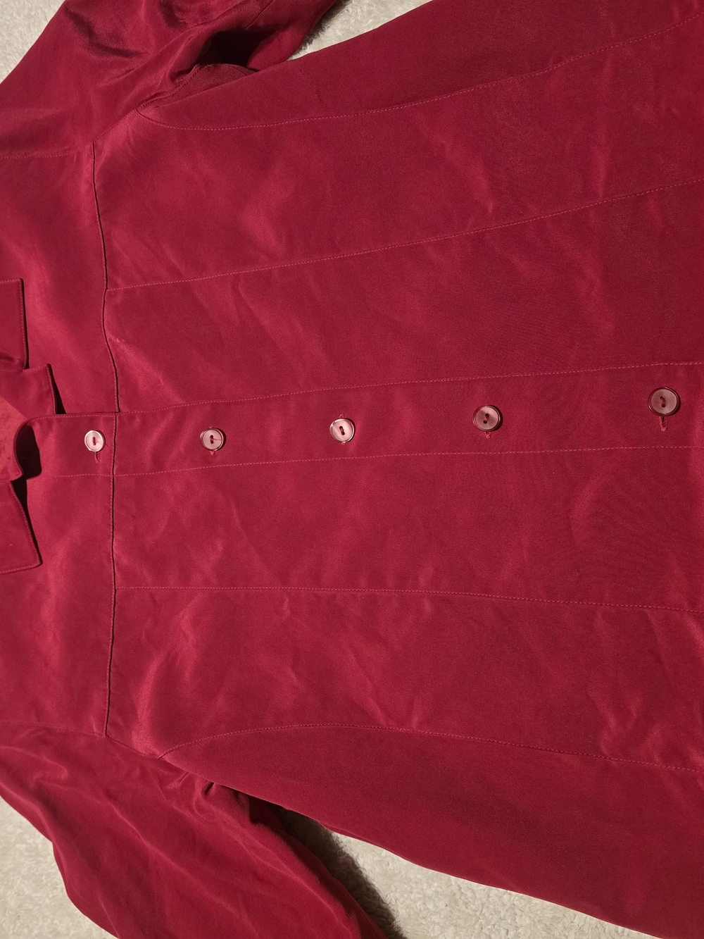 Vintage Bianca Nygård Red 100% Silk Blazer Jacket
